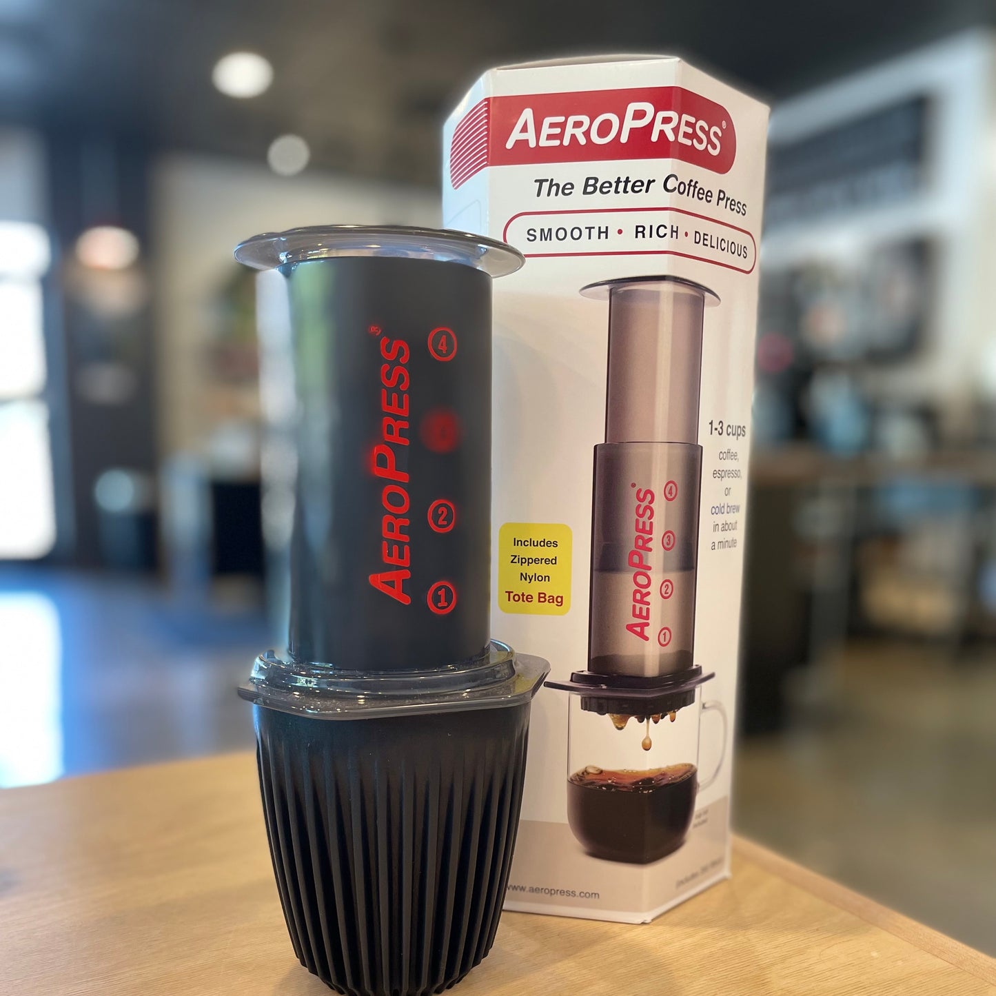 Aeropress sold at pilgrim coffeehouse